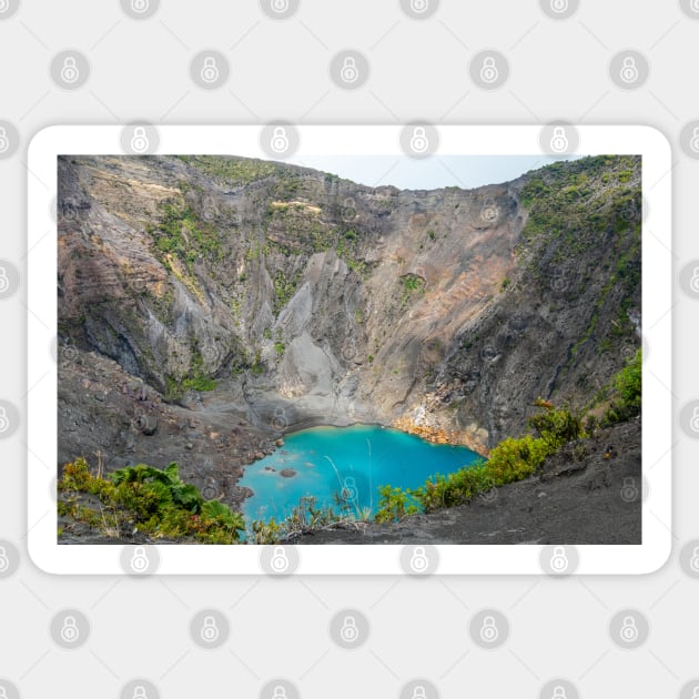 Irazu Volcano Crater Lake, Costa Rica Sticker by SafariByMarisa